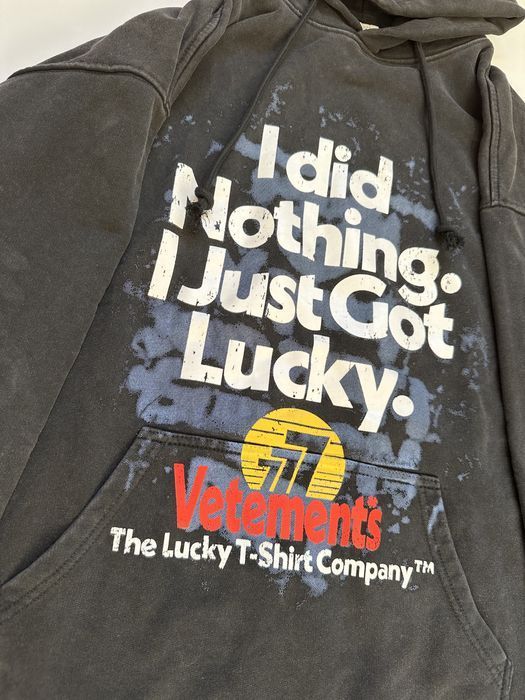 худи Vetements I did Nothing I Just Got Lucky M L balenciaga