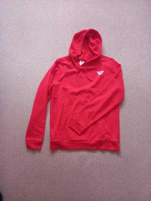 Bluza czerwona kangurka sportowa Reebok czerwona M jak nowa