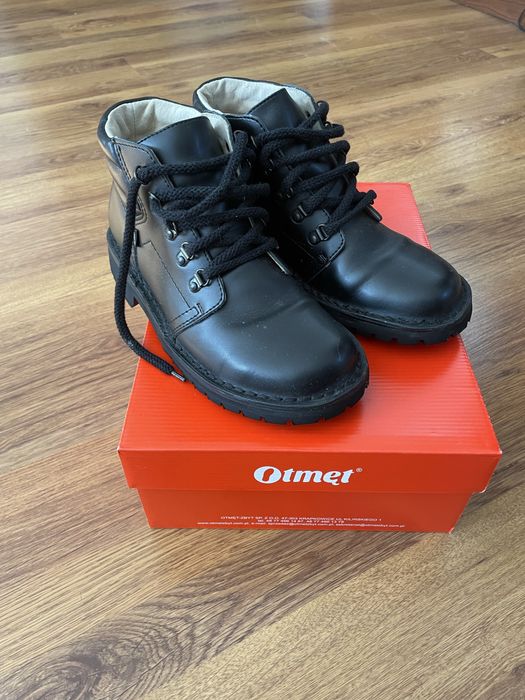 Skórzane czarne buty Otmęt trapery