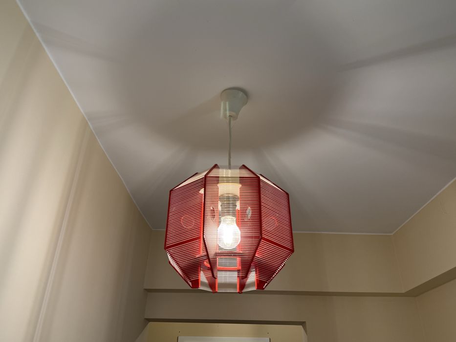 Żyłkowa lampa sufitowa PRL Vintage