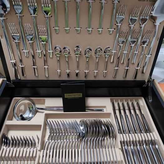 Cristema - Faqueiro Chicago 75 pçs Inox fabrico Nacional Emb. Madeira