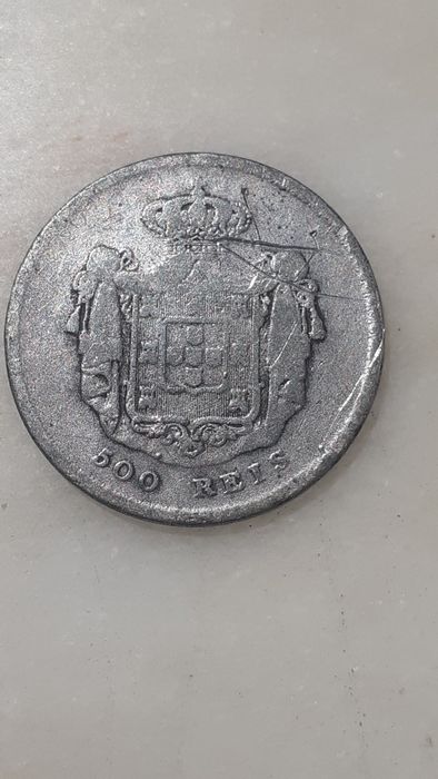 Moeda 500 réis 1858 D. Pedro V