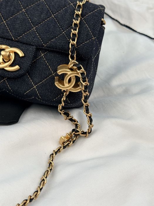 Сумка Chanel Classic Flap Mini Denim Blue