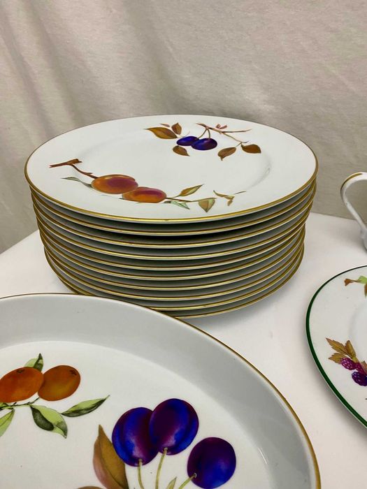 Lote 21 Peças Royal Worcester (Evesham Gold & Herbs) - Ouro 22k