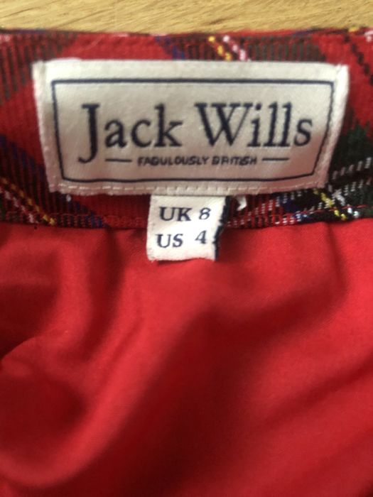 Plisowana spódnica w czerwoną szkocką kratę Jack Wills | UK 8 / S (36) / XS (34)
