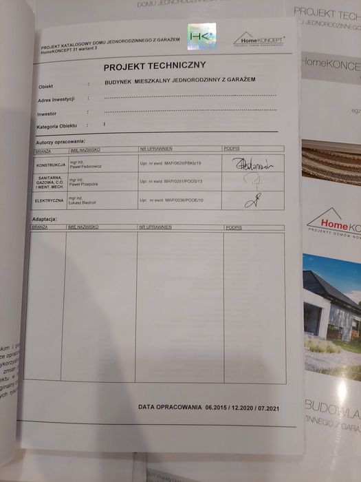 Projekt budowlany HOMEKONCEPT 31 wariant 03