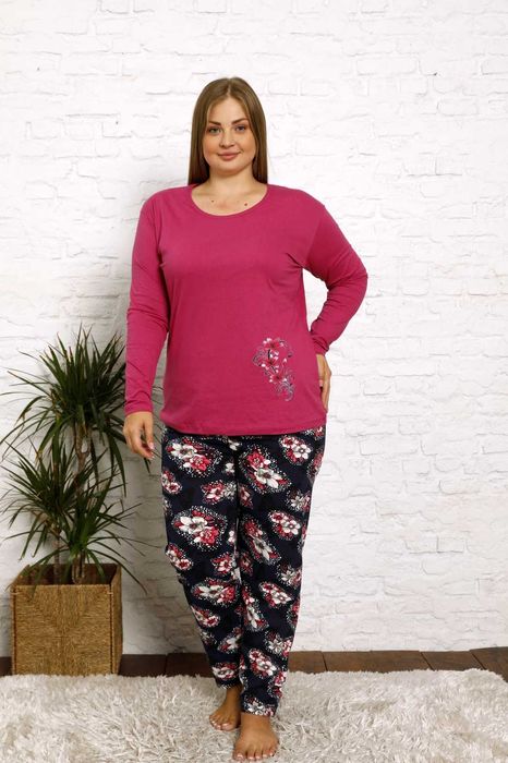 nowa piżama damska XL bluzka z długim rękawe i spodnie bawełniana