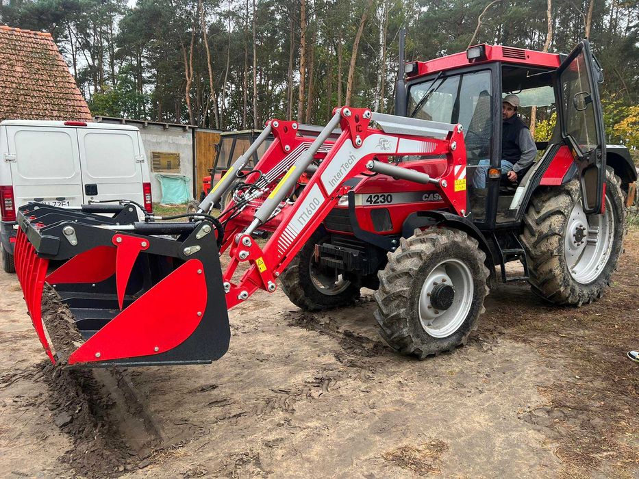 Ładowacz TUR INTERTECH do Case Zetor, JD, NH, MF, MTZ kredyt 0% montaż samopoziomowanie ramka EURO samozatrzaskowa 3 sekcje sterowanie joystick
