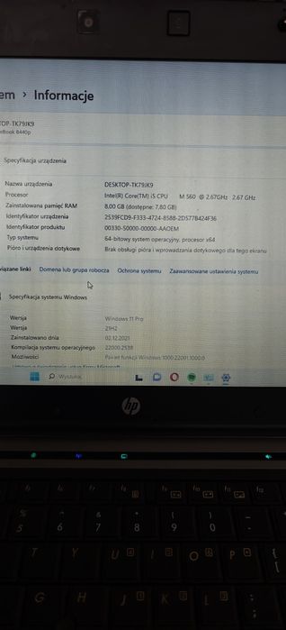 HP elitebook 8440p