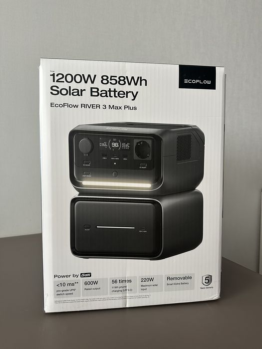 EcoFlow RIVER 3 Max Plus / 600 Вт / 858 Вт⋅год / LiFePO4