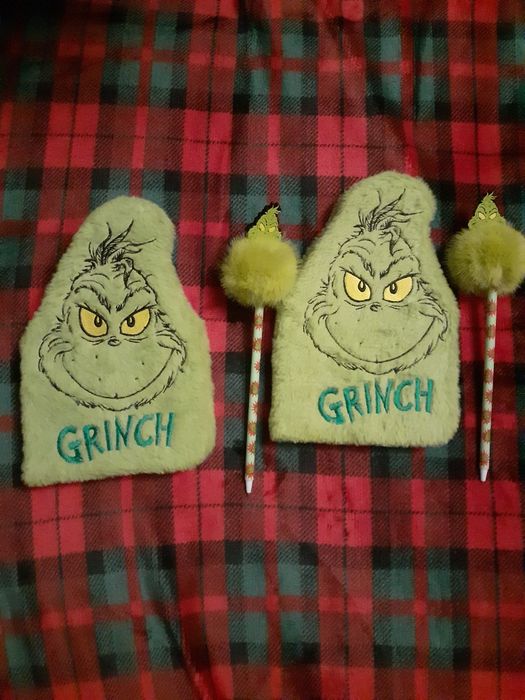 Zestaw dla dziecka grinch dlugopis i notes 2x