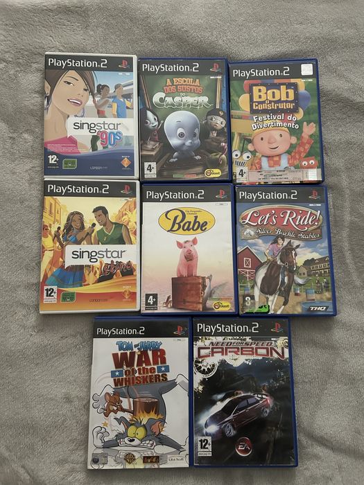 Ps2 slim com 8 jogos