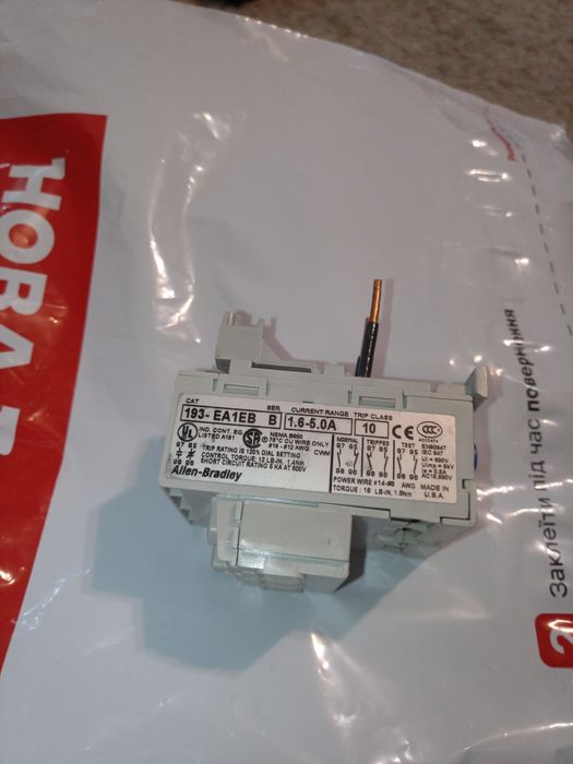 Теплове реле Allen-Bradley 193-EA1GB 1.6-5.0A + 1NO 1NC
