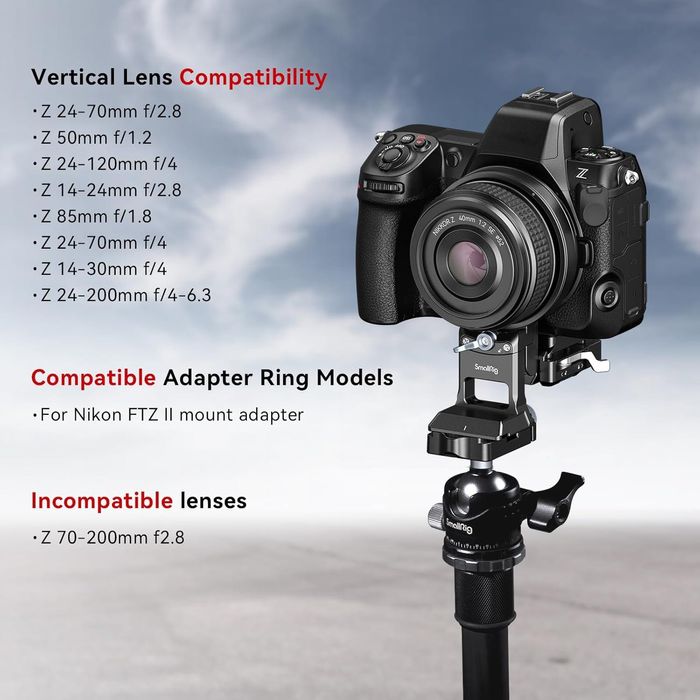 adaptador Smallrig de foto vertical e horizontal nikon Z