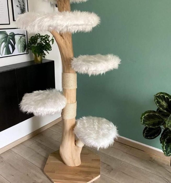 arranhador novo,artesanal feito em tronco natural