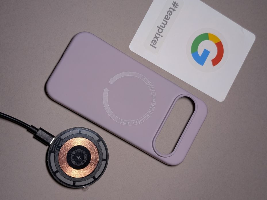 Чохол Google Pixel 9 MagSafe з мікрофіброю бездротова зарядка Лаванда