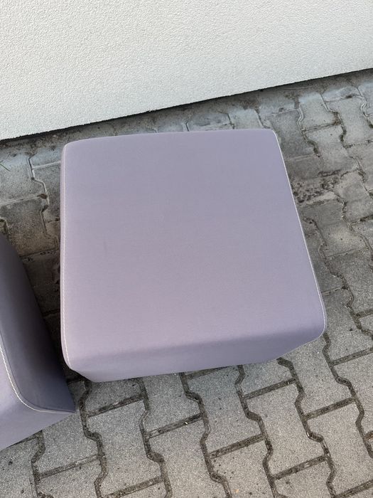 2 pufy tapicerowane – szare – 160zl komplet