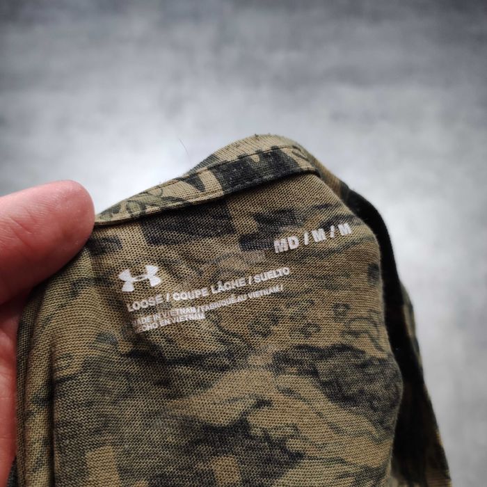 MĘSKA Koszulka Sportowa Loose Moro Camo Kamuflaż Under Armour Logo