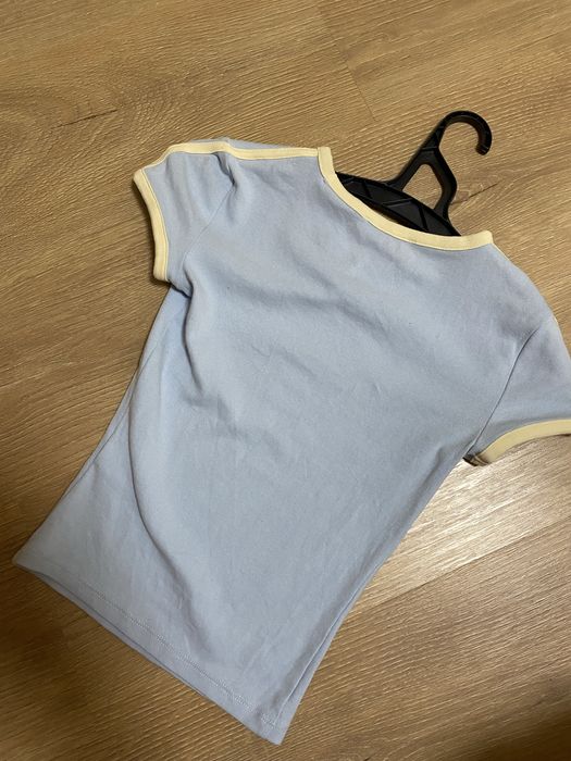футболка топ bershka xs блакитна