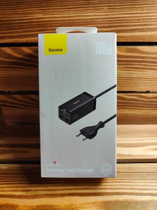 Новий Мережевий зарядний пристрій Baseus 100W GaN3 Pro + Кабель 100W