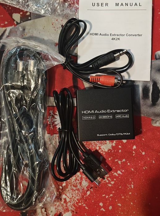 Ekstraktor Audio HDMI 2.0 4K 60Hz ARC Optyczny Toslink + Jack