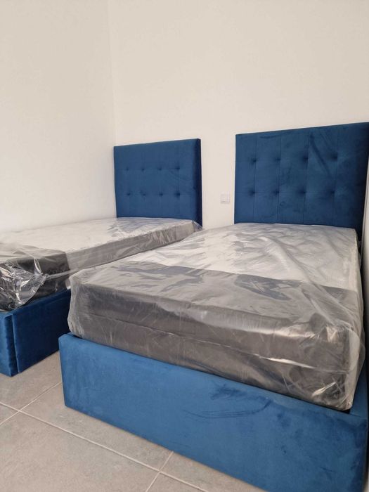 Camas de Solteiro Estofadas de Luxo 199€ - Disponíveis em Várias Cores! 190x90m! topp de Gama Novas Direto Da Fabrica