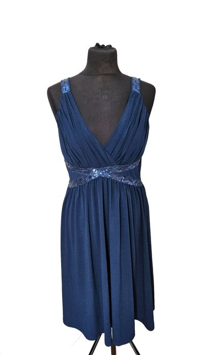 Sukienka Damska Na Ramiączkach Granatowa Cache Cache Rozmiar L