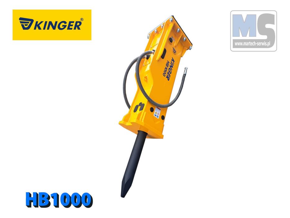 Młot hydrauliczny wyburzeniowy KINGER HB1000 do koparki