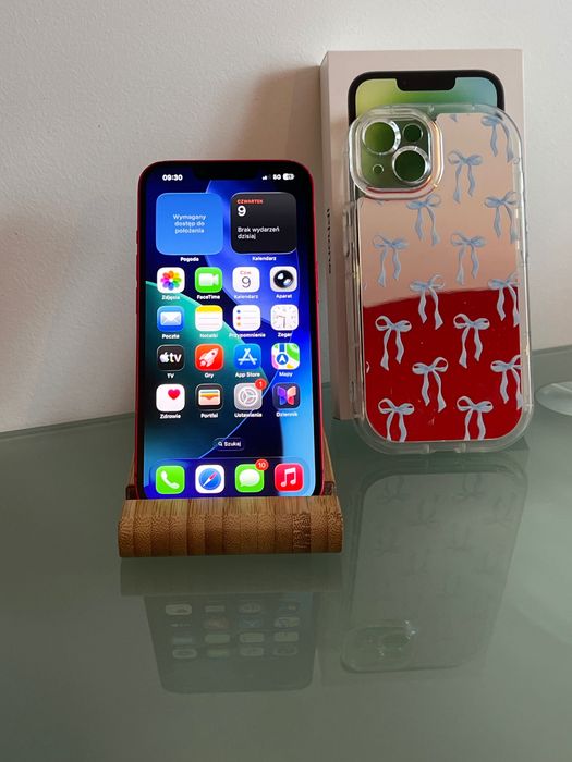 iPhone 14 128GB | Czerwony | Stan Dobry | Zestaw | Etui + Ładowarka