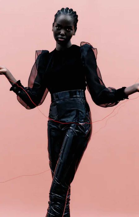 Zara XS bluzka z bufkami nowa