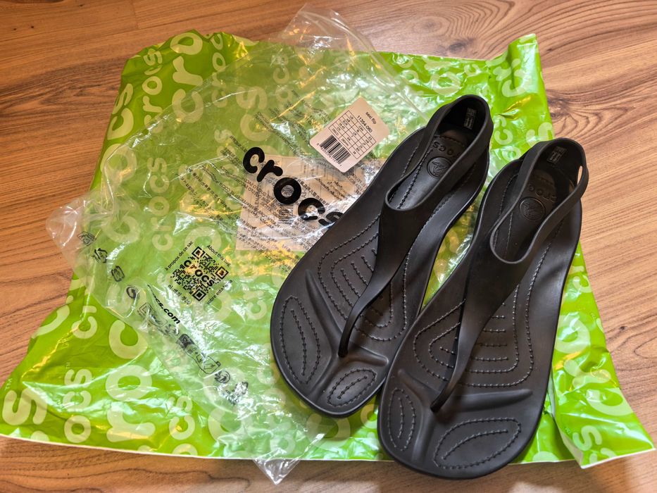 Sandały, japonki Crocs Sexi Flip C9 39-40 czarne,nie używane