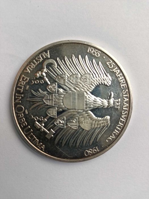 Austria Hofreitschule 1980 Medal Srebro Ag 925 waga 35 gram