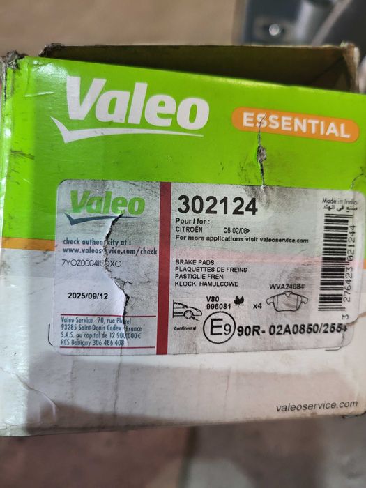 Calços valeo frente e trás C5 ou peugeot 508 ou 407