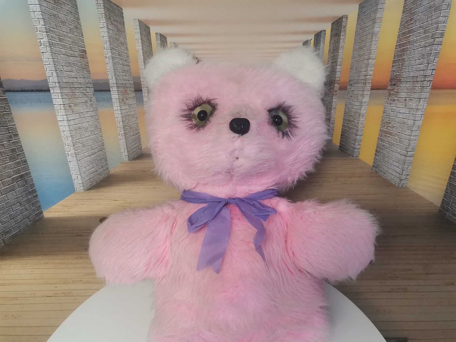 Różowy misiek duży, maskotka, pluszak.