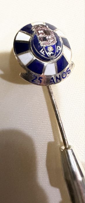 Alfinete de lapela dos 25 anos do FCP-ouro