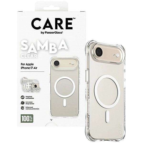 Etui CARE by PanzerGlass Fashionable Samba w. White MagSafe na iPhone