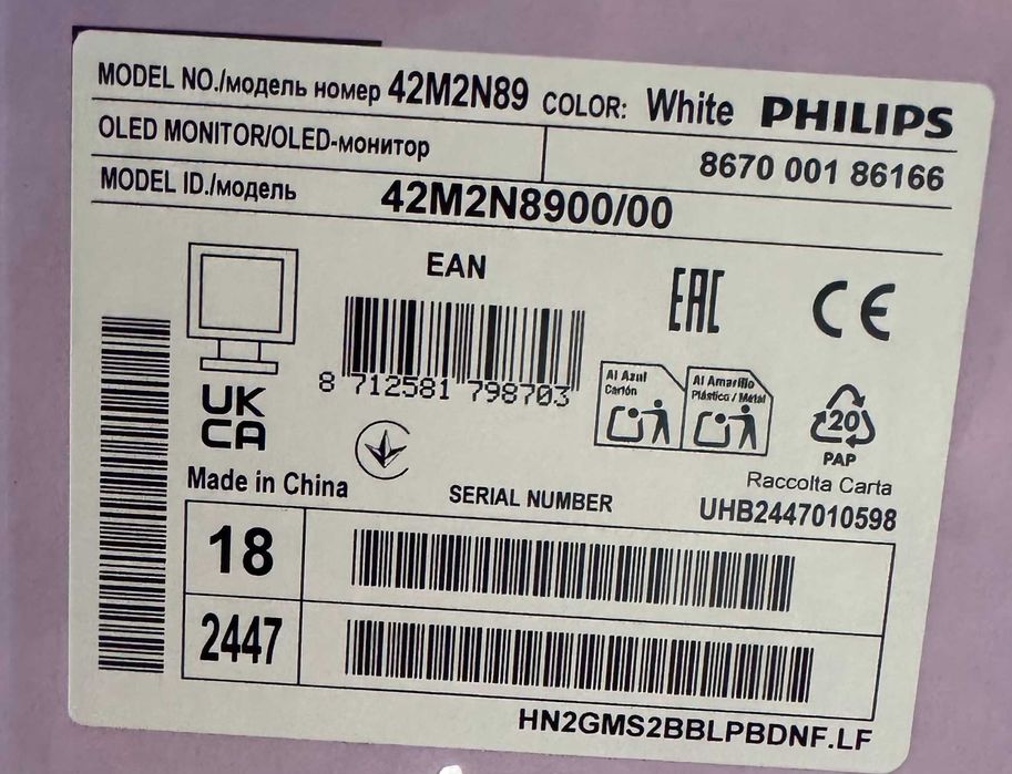 Monitor Philips Evnia 42M2N8900 OLED 5K