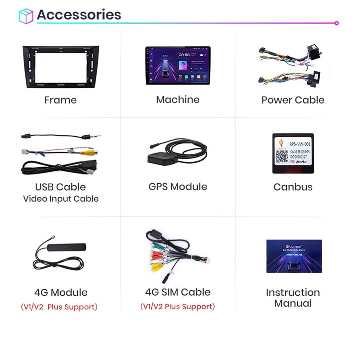 Rádio 9" android Volkswagen Golf 6 WIFI GPS 2/32 GB Novo