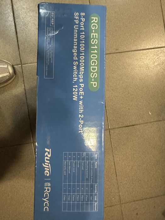 Комутатор 8 портів некерований Ruijie Reyee RG-ES110GDS-P PoE