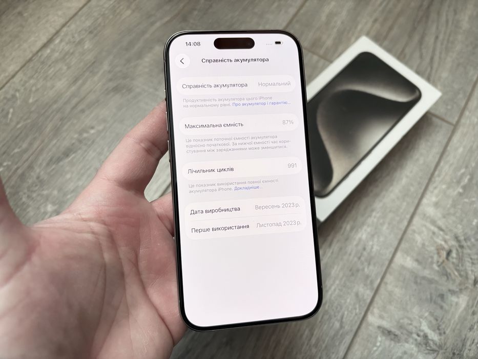 iPhone 15 Pro 128gb Natural Titanium фіз сім