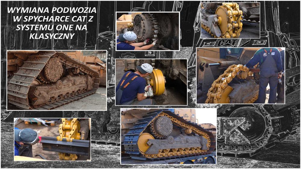 CAT  D5 D6 Wymiana/zamiana podwozia System One na klasyczne
