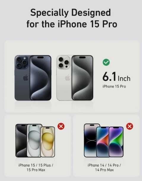 2 Protetores de tela Anker para iPhone 15 Pro - vidro temperado