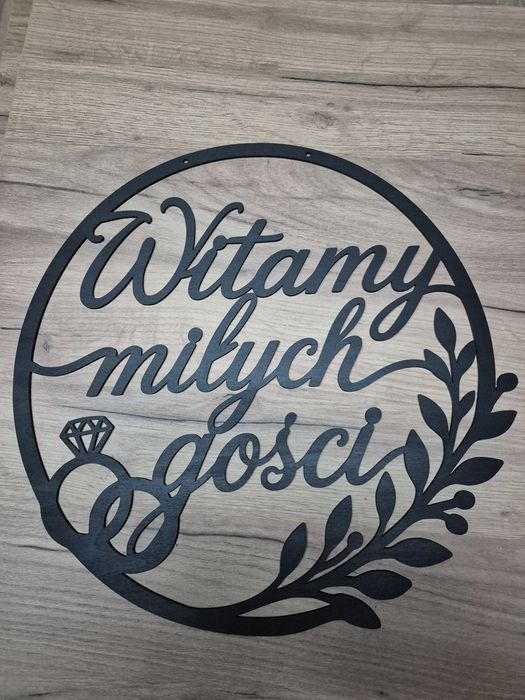 Napis Witamy miłych gości