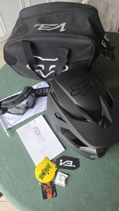 FOX V3 RS + gogle IMX + pokrowiec, użyty 2 razy