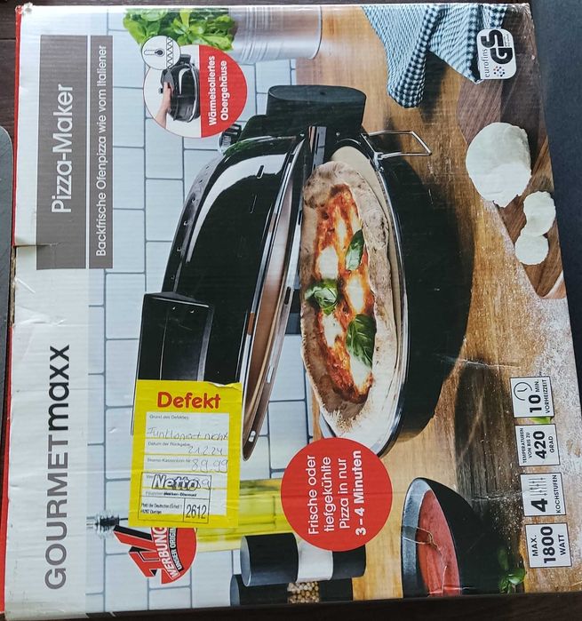Пицца печь 1800w Gourmetmaxx
