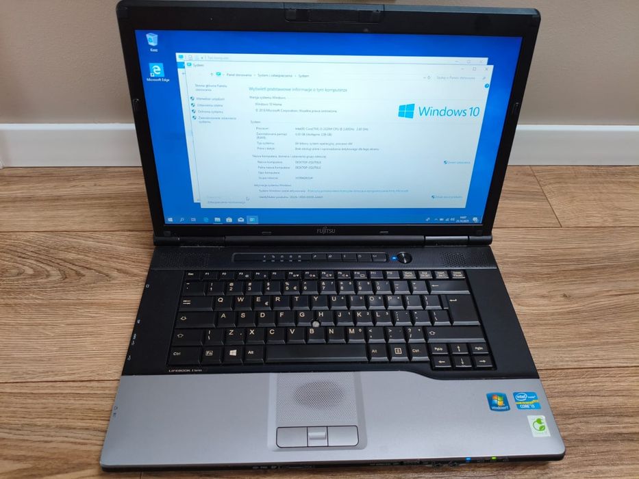 Laptop Fujitsu Lifebook E752 + stacja dokująca + 2 zasilacze