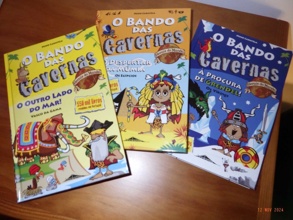 Bando das cavernas (Heróis do Mundo) 1 a 5 + caixa + livro piadas
