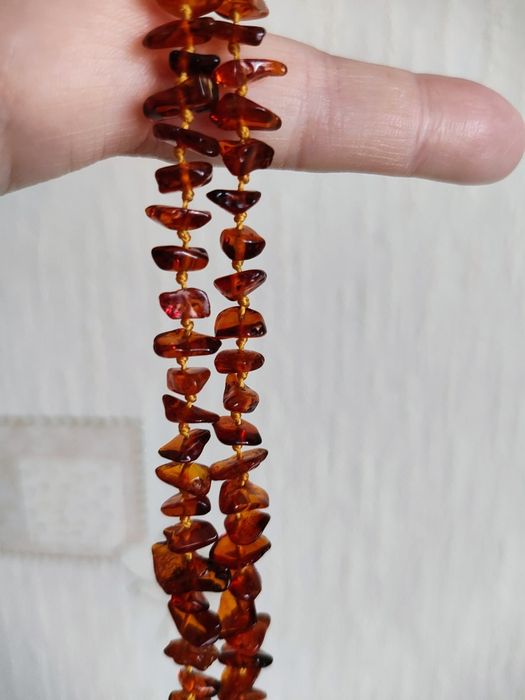 Naszyjnik bursztyn 2 metry