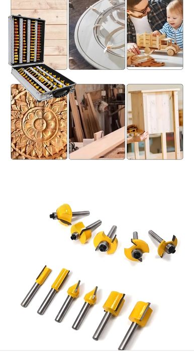 Frezy do drewna w walizce 100 szt