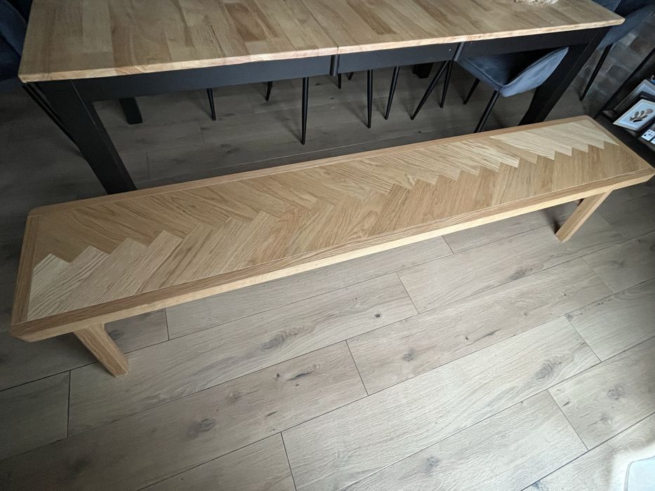 Ławka, ława do stołu, krzesła debowa  jodelka drewno loft dab
